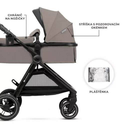 KINDERKRAFT Kombinált babakocsi 3 az 1-ben Esme Sand Beige
