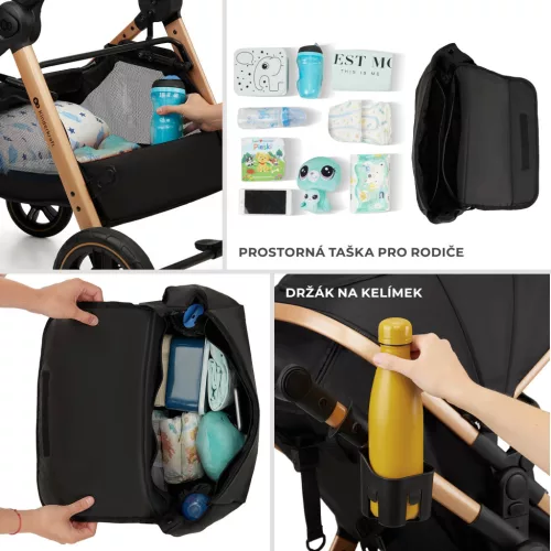 KINDERKRAFT Kombinált babakocsi 3 az 1-ben Esme Moonlight Grey
