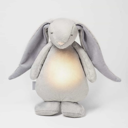 Moonie 2.0 the Humming Friend dallammal és lámpával nyuszi- SILVER
