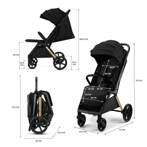KINDERKRAFT Sport babakocsi Loom Black