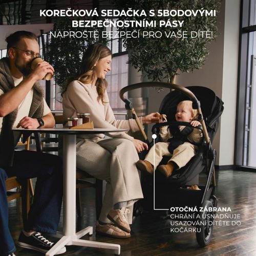 KINDERKRAFT Kombinált babakocsi 3 az 1-ben Moov 2 XL Air Szürke