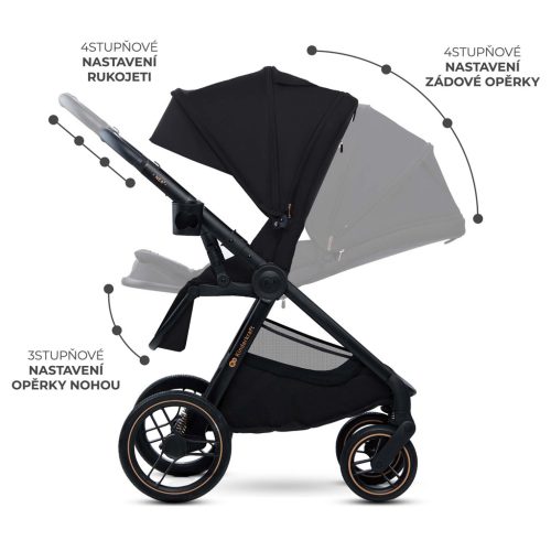KINDERKRAFT Kombinált babakocsi Nea 2 2in1 Midnigth Black