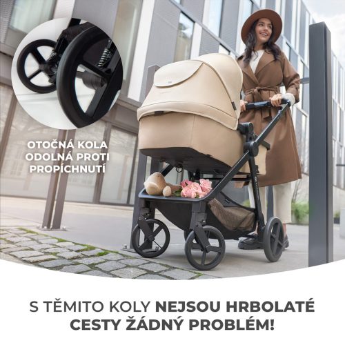 KINDERKRAFT Babakocsi kombinált 4 az 1-ben Newly Classic Grey + Mink PRO