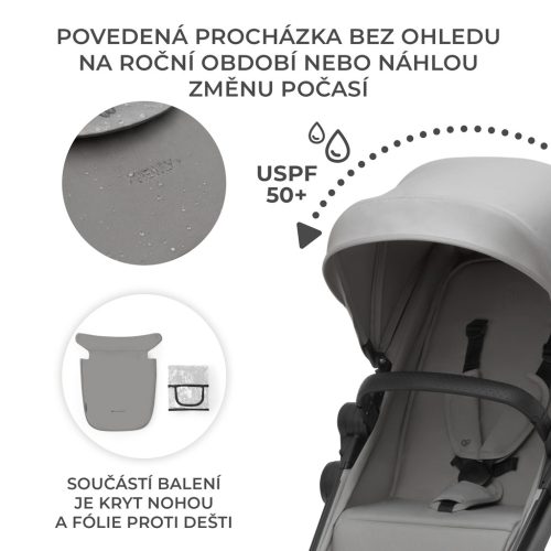 KINDERKRAFT Babakocsi kombinált 4 az 1-ben Newly Classic Grey + Mink PRO