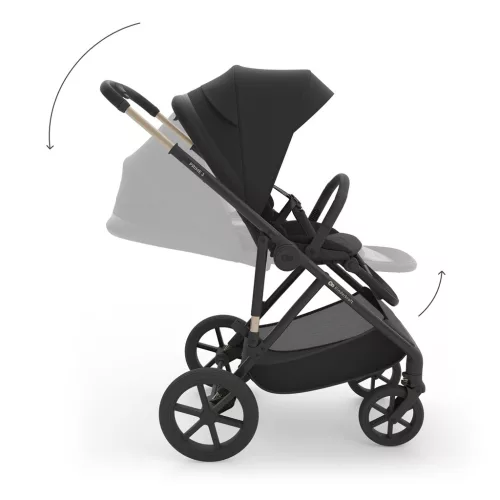 KINDERKRAFT Kombinált babakocsi 3 az 1-ben Prime 3 Venezian Black