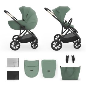   KINDERKRAFT Kombinált babakocsi 2 az 1-ben Prime 3 Sötétzöld