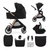 KINDERKRAFT Kočárek kombinovaný Vesto 2 3v1 Black