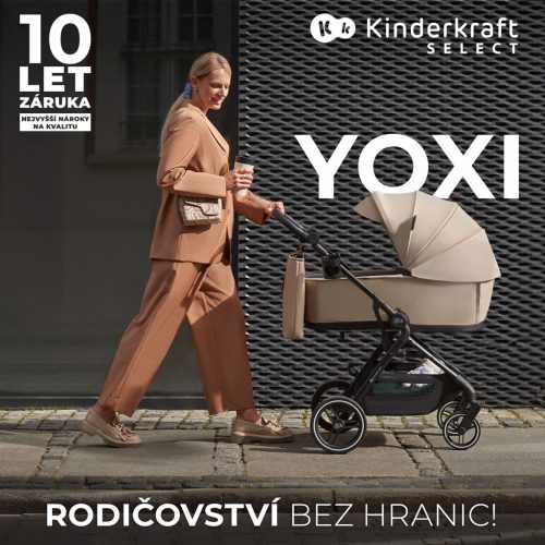 KINDERKRAFT SELECT Yoxi 2v1 Sand Beige kombinált babakocsi