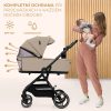 KINDERKRAFT SELECT Yoxi 2v1 Sand Beige kombinált babakocsi
