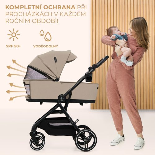 KINDERKRAFT SELECT Yoxi 2v1 Sand Beige kombinált babakocsi