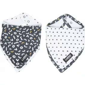 LUMA Bandana nyálfogó kendő Memphis Grey 2 db