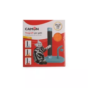 AC050/A Színes juta kaparófa 34*30*50 cm narancs