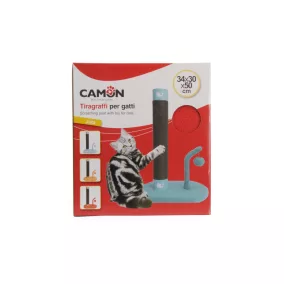 AC050/B Színes juta kaparófa 34*30*50 cm piros