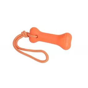   AD094 Játék csont EVA anyagból 20  cm+ fogantyú narancs színben vízen lebegő