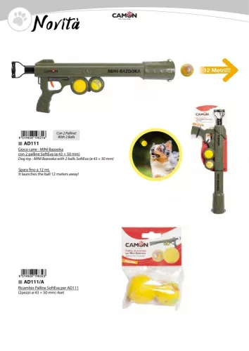 AD111 Mini Bazooka labdakilövő 2 EVA soft labdával (labdák 4,3 és 5 cm)