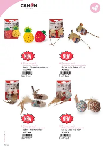 AG0104 Cicajáték tollas egérkék