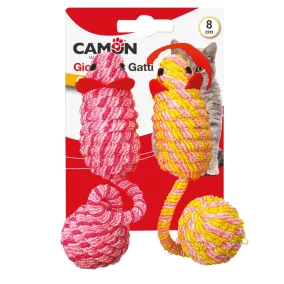 AG011/D Színes fonott egérkék labdás farkincával 8 cm