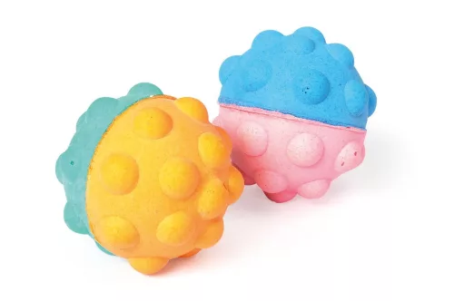 AG012/C Sponge  bütykös szivacslabda 6 cm 2 db/csomag