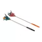   AG0291 Pálcás tollas cicajáték 65 cm puha markolattal fekete