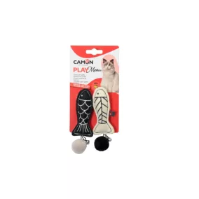 AG0396 Poliészter halacska macskajáték mentával 13 cm
