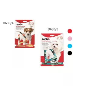   DC084 Cagnolini hám és póráz szett vegyes színekben 10*1400 mm régi kód D630/B