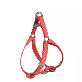   DC108/F Hám fényvisszaverős varrással "Cubic" piros 2*50-73 cm - M