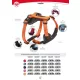 DC174/01 Neoprénes hám 5 ponton állítható fényvisszaverő varrással nyak 48/78 mellkas 70/95 cm Piros