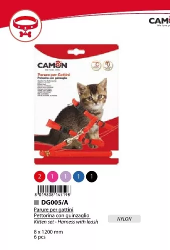 DG005/A Hám és póráz szett kiscicáknak 8*1200