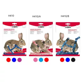 H410/B Hám-póráz szett nyusziknak mintás 10*1200 mm