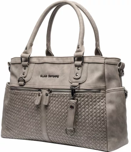Pelenkázó táska Monaco Braided taupe szürkés-barna