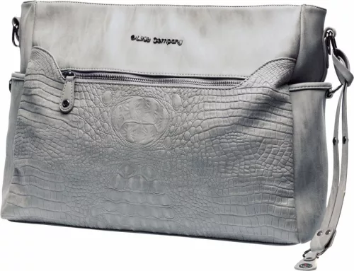 Pelenkázó táska Copenhagen Croco Grey krokodíl minta