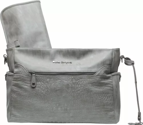 Pelenkázó táska Copenhagen Croco Grey krokodíl minta
