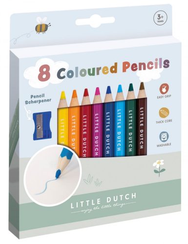 Little Dutch színes ceruzakészlet (8db) hegyezővel