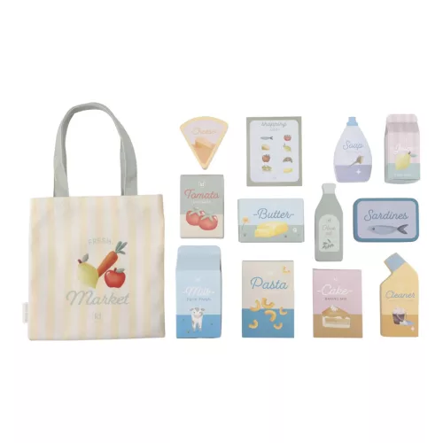 Little Dutch bevásárlókocsi termékekkel