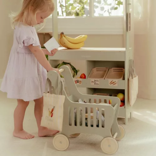 Little Dutch bevásárlókocsi termékekkel