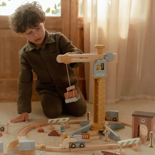 Little Dutch daru készlet vasúti sínpályával