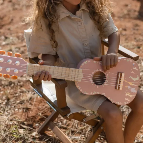 Little Dutch játék gitár pink - Safari Friends