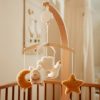 Little Dutch zenélő körforgó natúr fa vázzal - Newborn Naturals