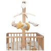 Little Dutch zenélő körforgó natúr fa vázzal - Newborn Naturals