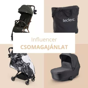   Leclerc Influencer Bundle Deal babakocsi szett csomagajánlat - Black Brown