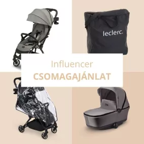   Leclerc Influencer Bundle Deal babakocsi szett csomagajánlat - Grey Melange