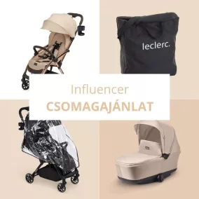  Leclerc Influencer Bundle Deal babakocsi szett csomagajánlat - Sand Chocolate