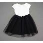 Tüllös fekete-fehér alkalmi kislány ruha