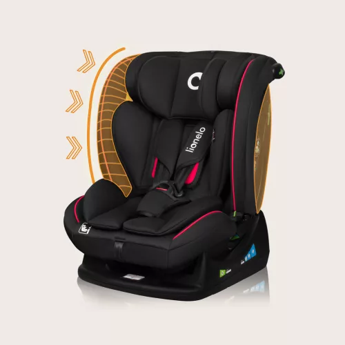 LIONELO Autósülés Aart i-Size (40-150 cm) Fekete Karbon Piros