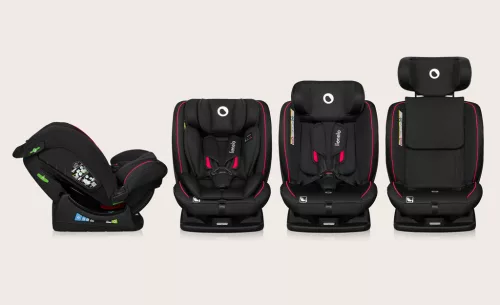 LIONELO Autósülés Aart i-Size (40-150 cm) Fekete Karbon Piros