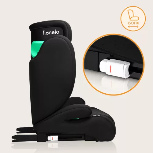 LIONELO Hugo i-Size autósülés (100-150 cm) Fekete Karbon