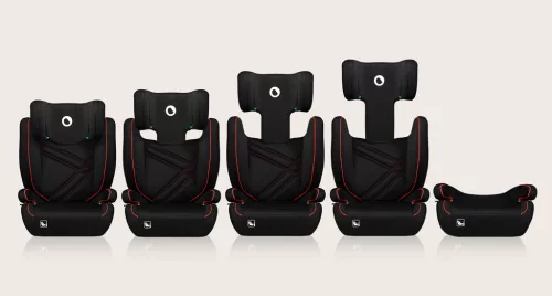 LIONELO Autósülés Hugo i-Size (100-150 cm) Sporty Fekete Piros