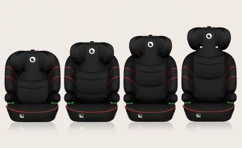 LIONELO Lars i-Size autósülés (100-150 cm) Sporty Black Red