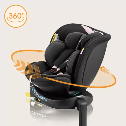 LIONELO Autósülés Navy i-Size (40-150 cm) Fekete Rózsaszín