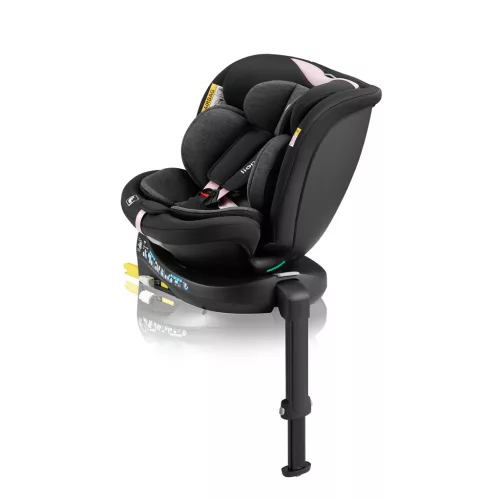 LIONELO Autósülés Navy i-Size (40-150 cm) Fekete Rózsaszín
